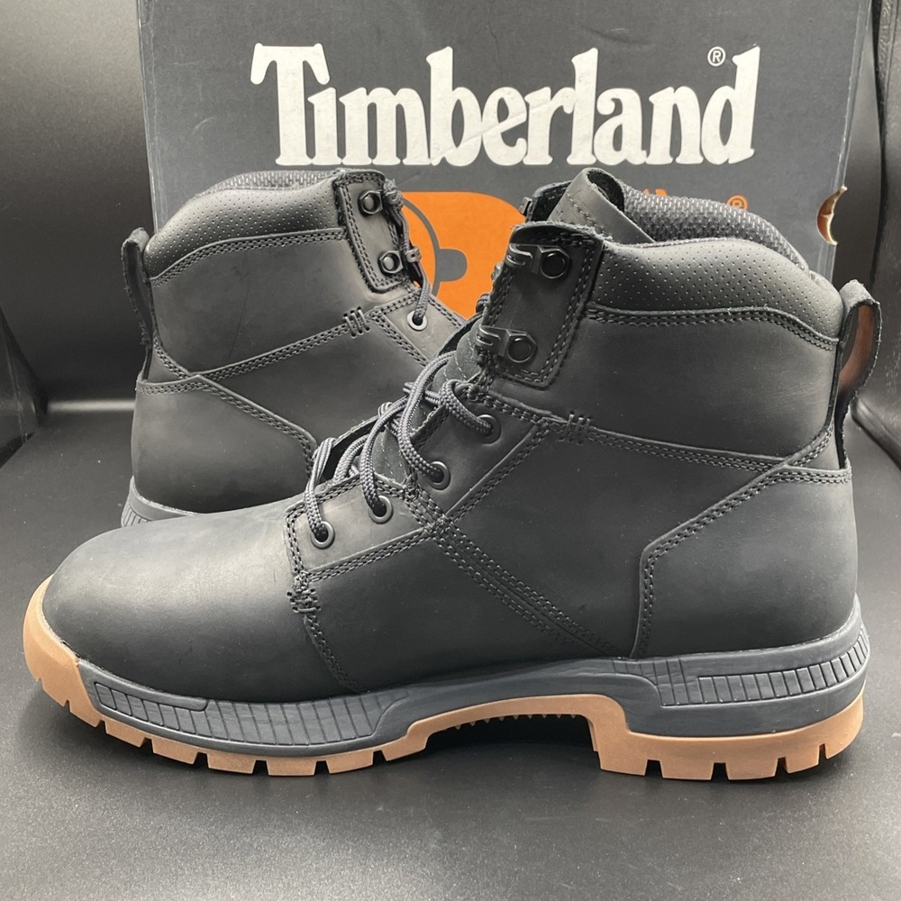 Timberland PRO Montauk 6" Mens Size 13 M Black Waterproof Leather Work Boots NEW - Picture 6 of 8